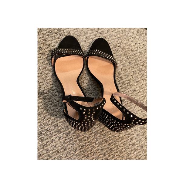 Madden Girl Black Studded Ankle Strap Heels Size 9 - Picture 3 of 8